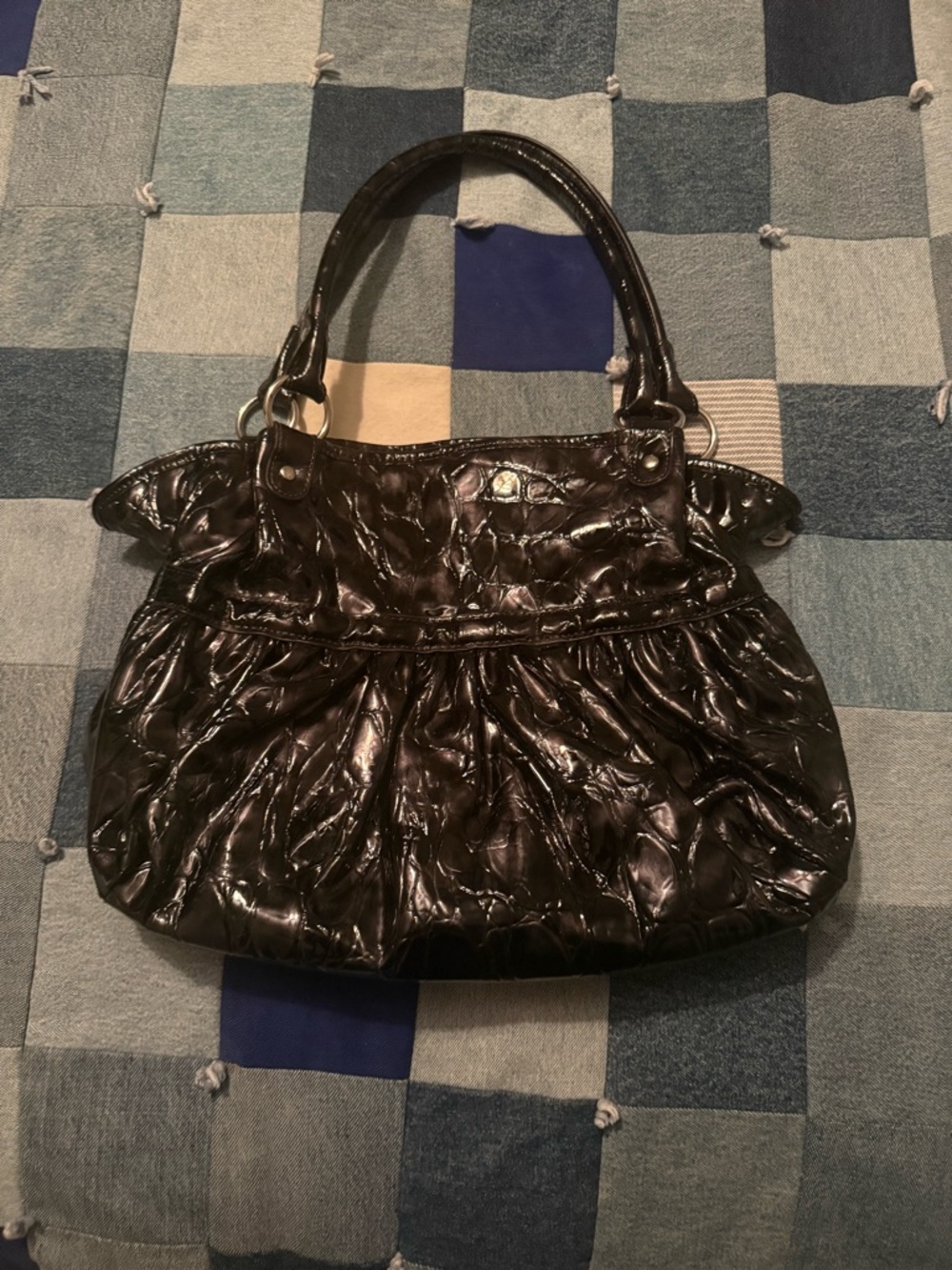 Bosanova shoulder bag from Spain purple patent leather